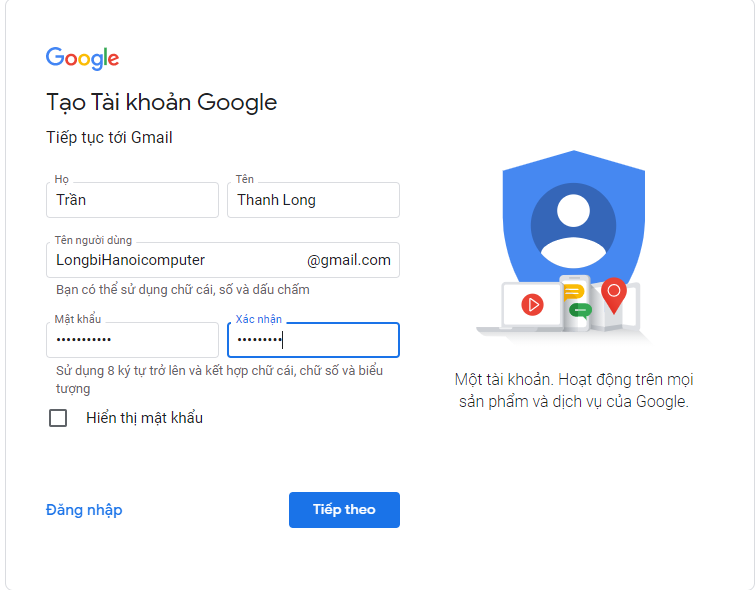 Cách lập email trên máy tính, tạo tài khoản Gmail nhanh chóng 9