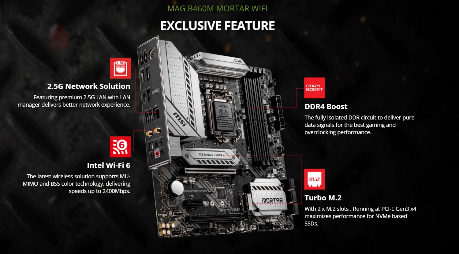 Mainboard MSI MAG B460M MORTAR WIFI