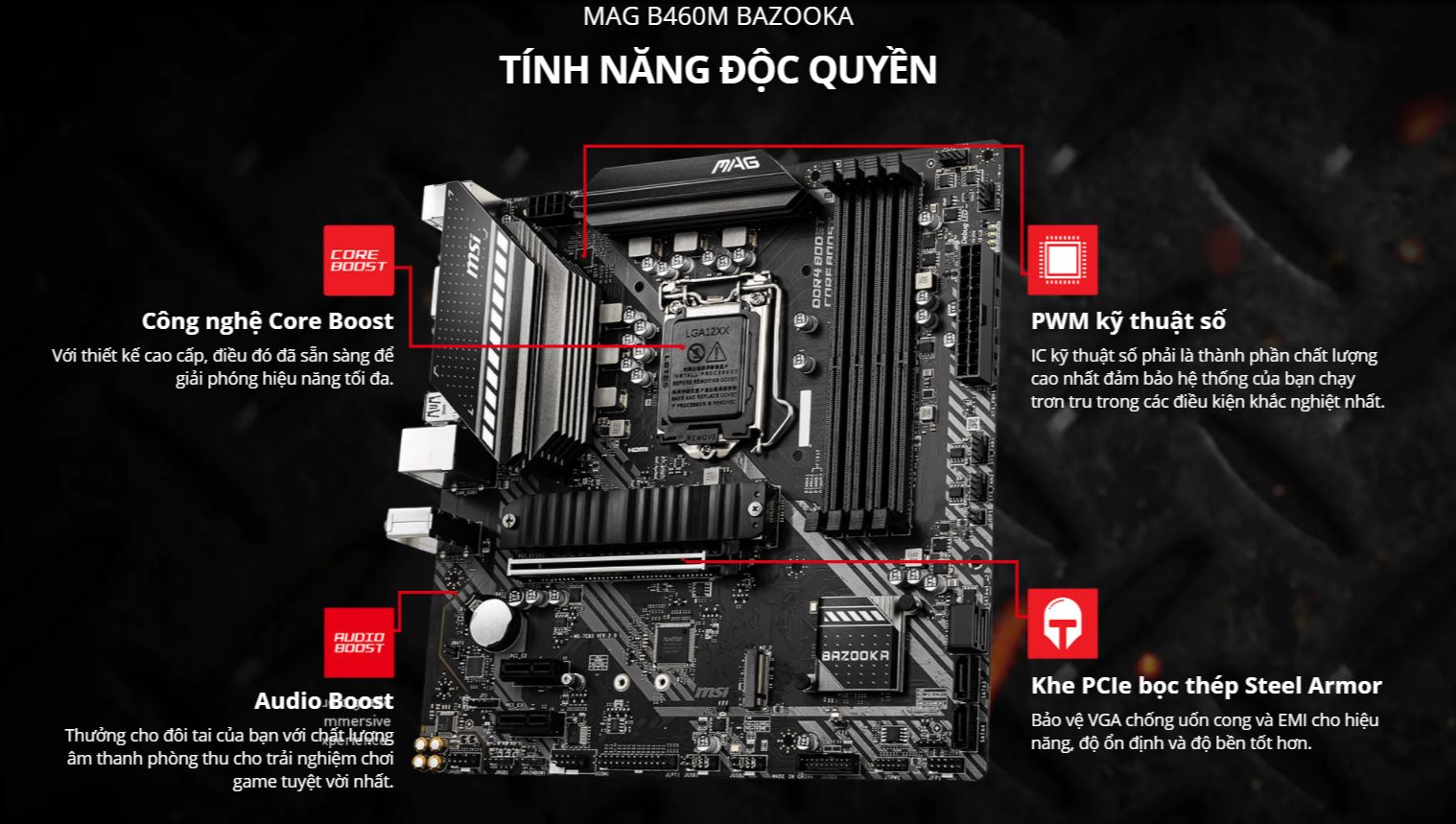 Mainboard MSI MAG B460M BAZOOKA