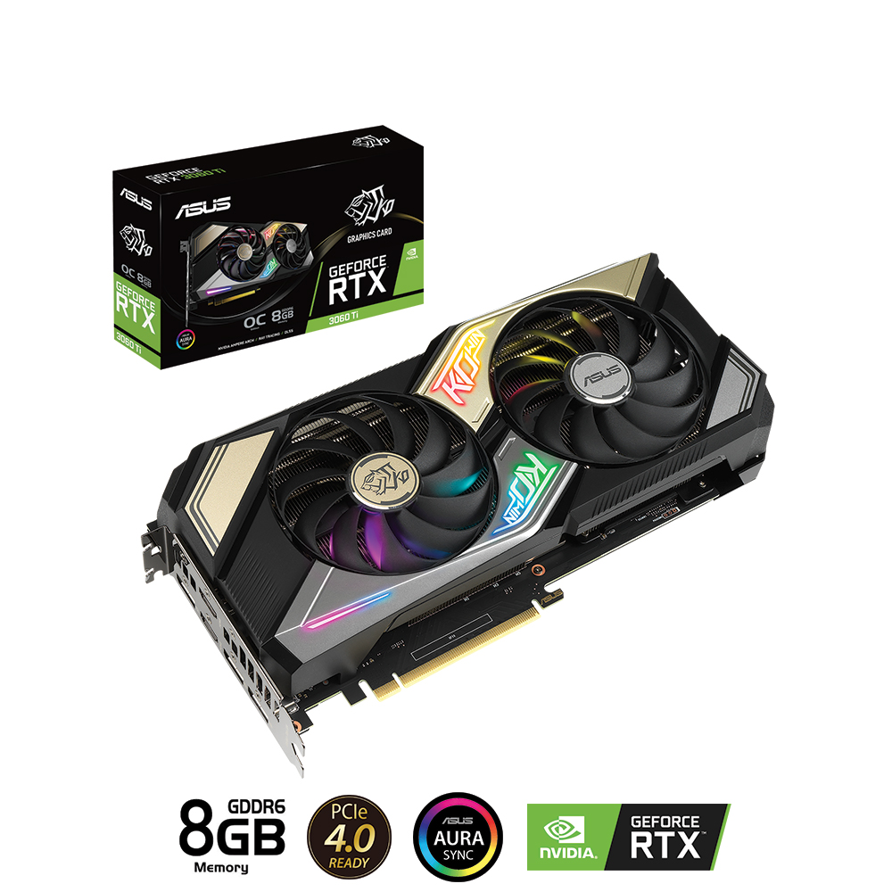 Card màn hình Asus KO RTX 3060 Ti-O8G-GAMING