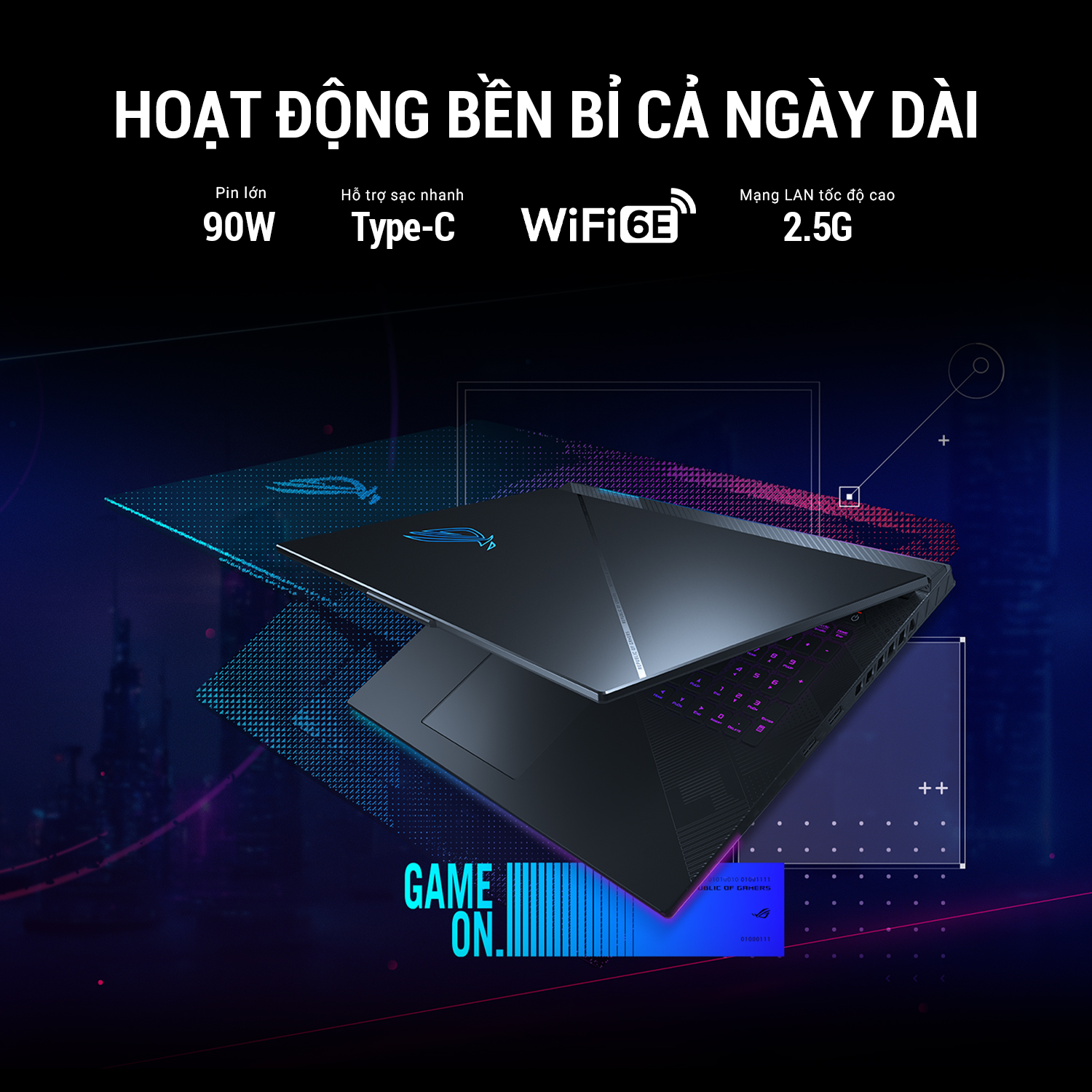 pin Laptop Gaming ASUS ROG G14-G16-G18