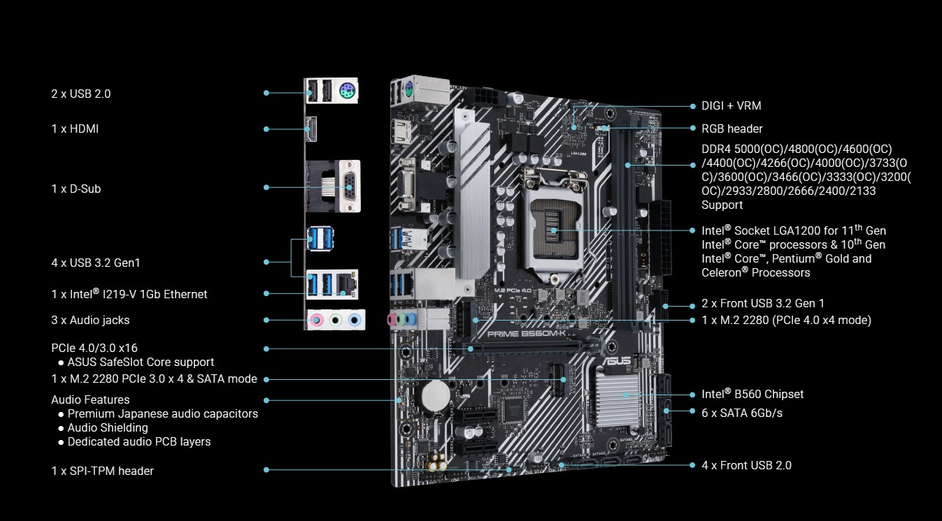 Mainboard ASUS PRIME B560M-K