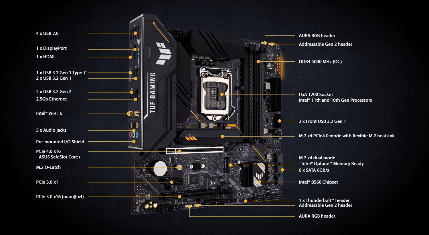 Mainboard ASUS TUF GAMING B560M-PLUS WIFI