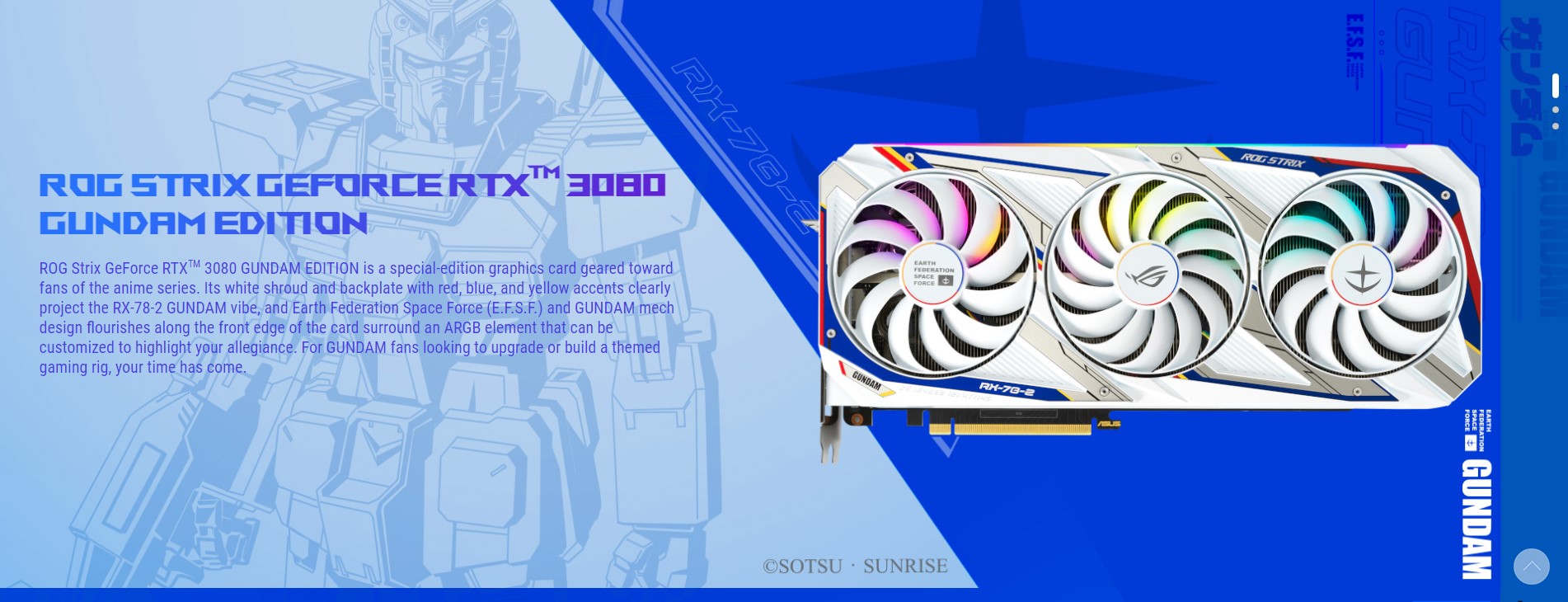 Card màn hình ROG STRIX RTX3080-O10G-GUNDAM