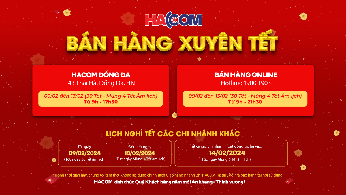 HACOM khuyến mại bán hàng xuyên Tết