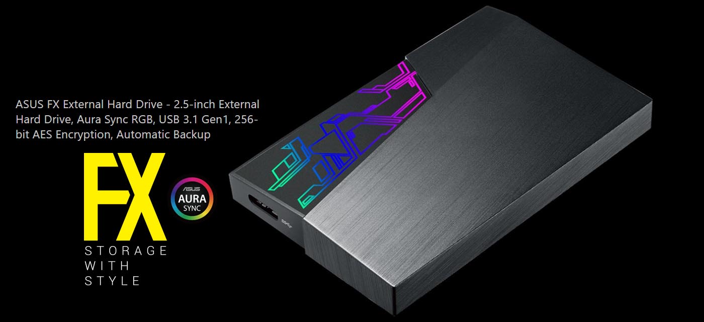 Ổ cứng Di động ASUS FX 2TB Aura Sync RGB