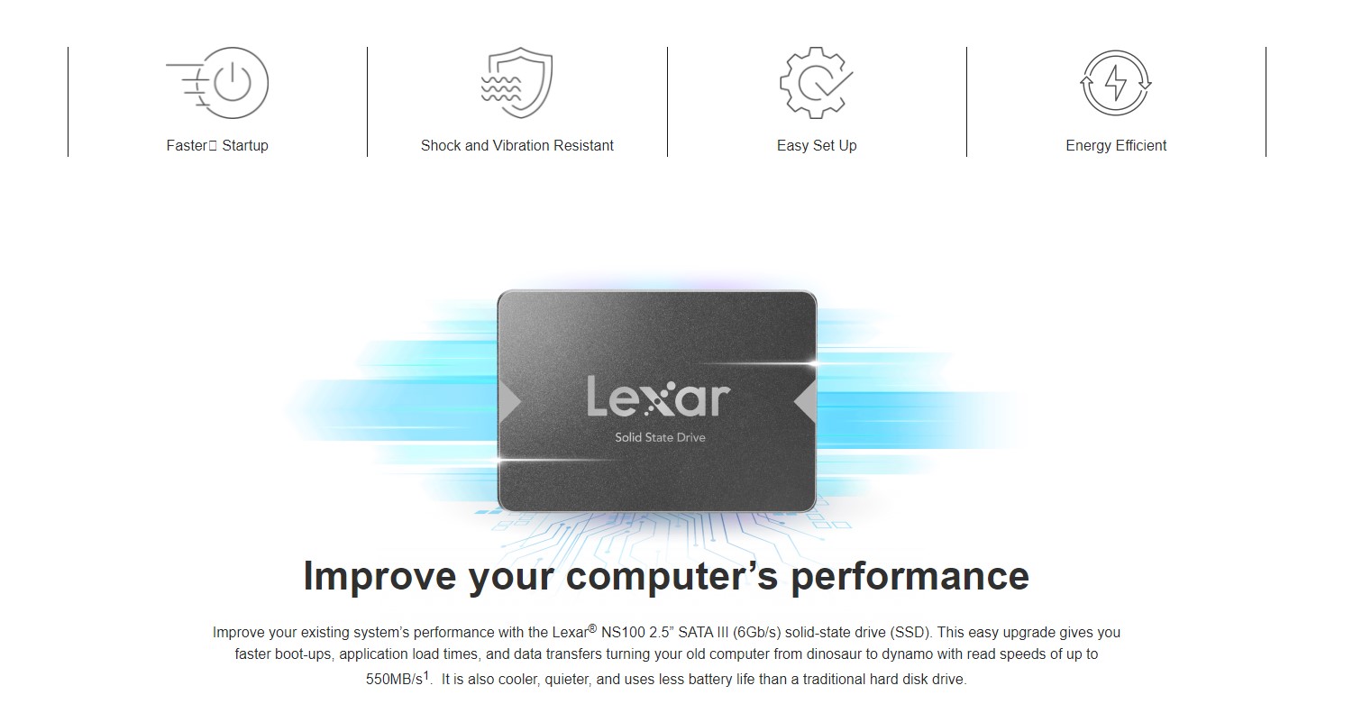 Ổ cứng SSD Lexar NS100 128GB Sata3 2.5 inch