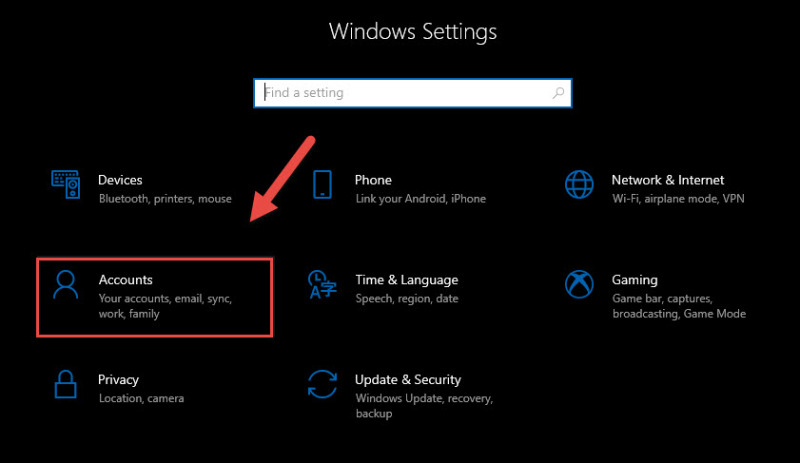 Cách đổi mật khẩu máy vi tính từ Windows Setting bước 2.1