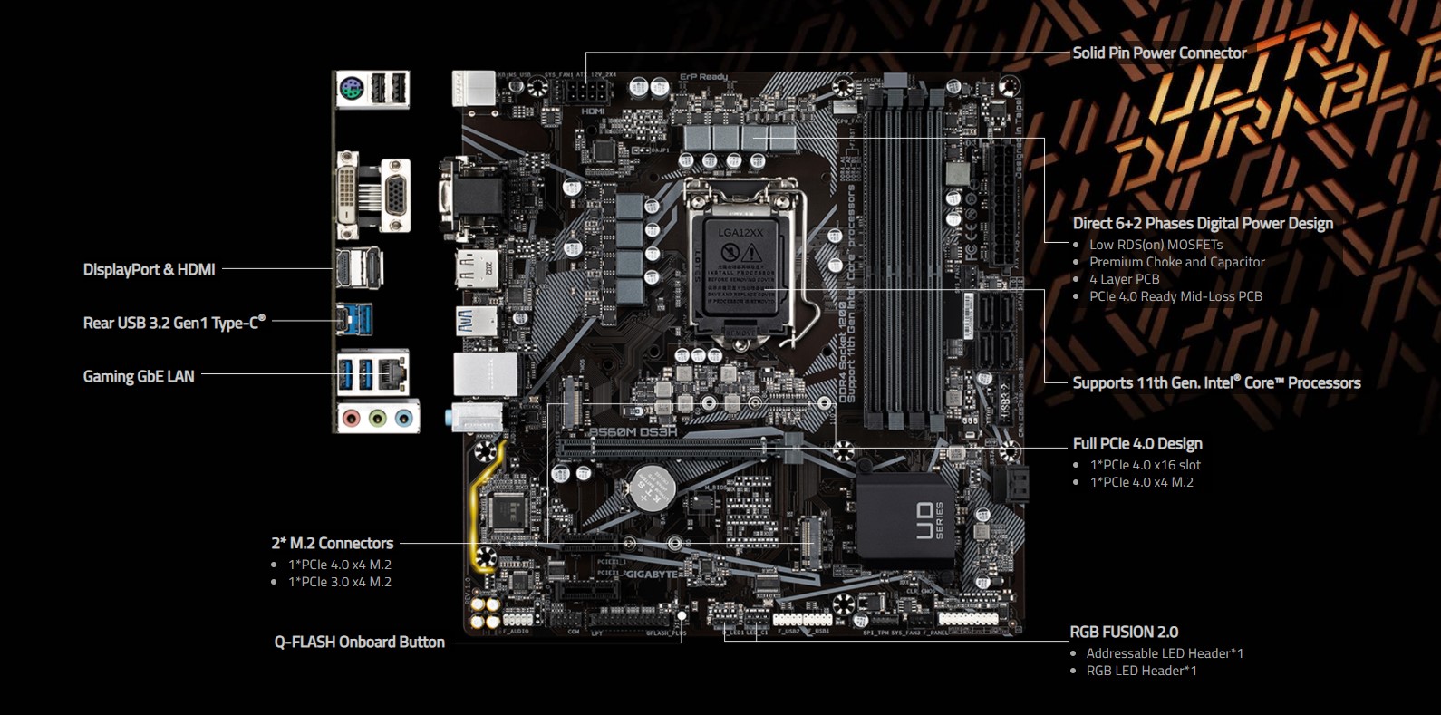 Mainboard Gigabyte B560M DS3H V2 