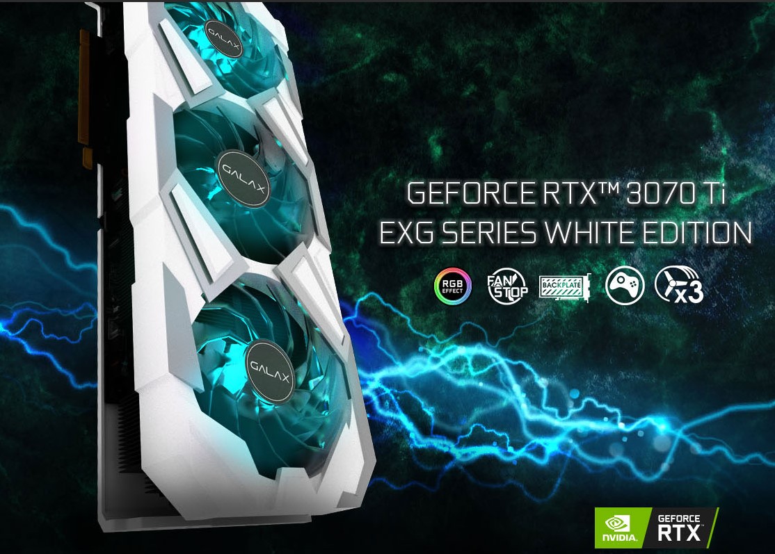 Card màn hình Galax RTX 3070 Ti EXG White(1-Click OC)