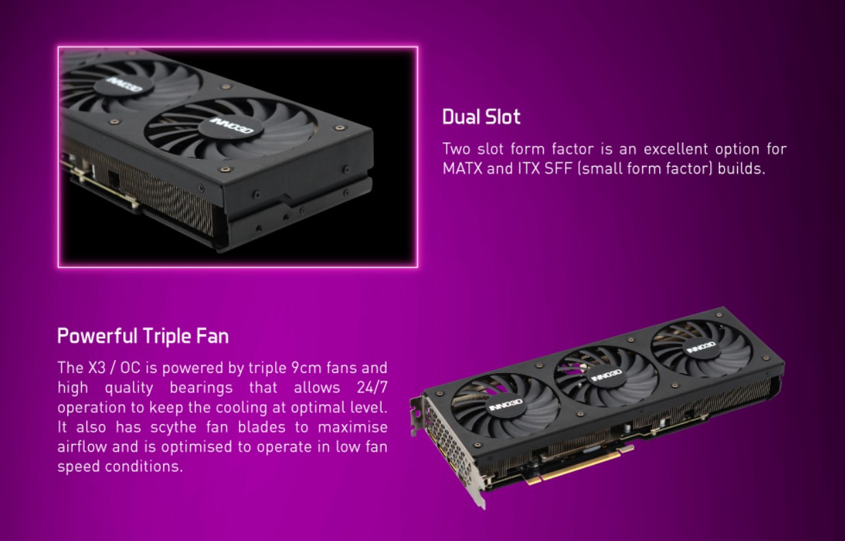 Card màn hình Inno3D RTX 3070 Ti X3 OC