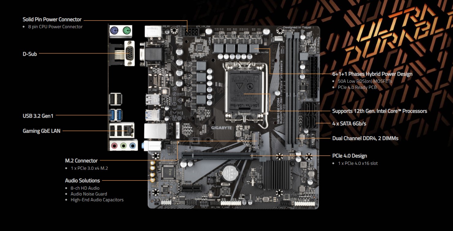 Gigabyte H610M S2 DDR4