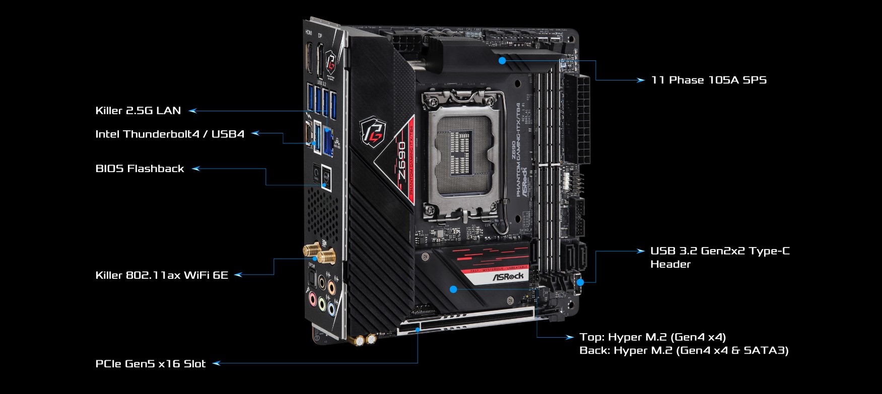 Mainboard ASROCK Z690 PHANTOM GAMING - ITXTB4