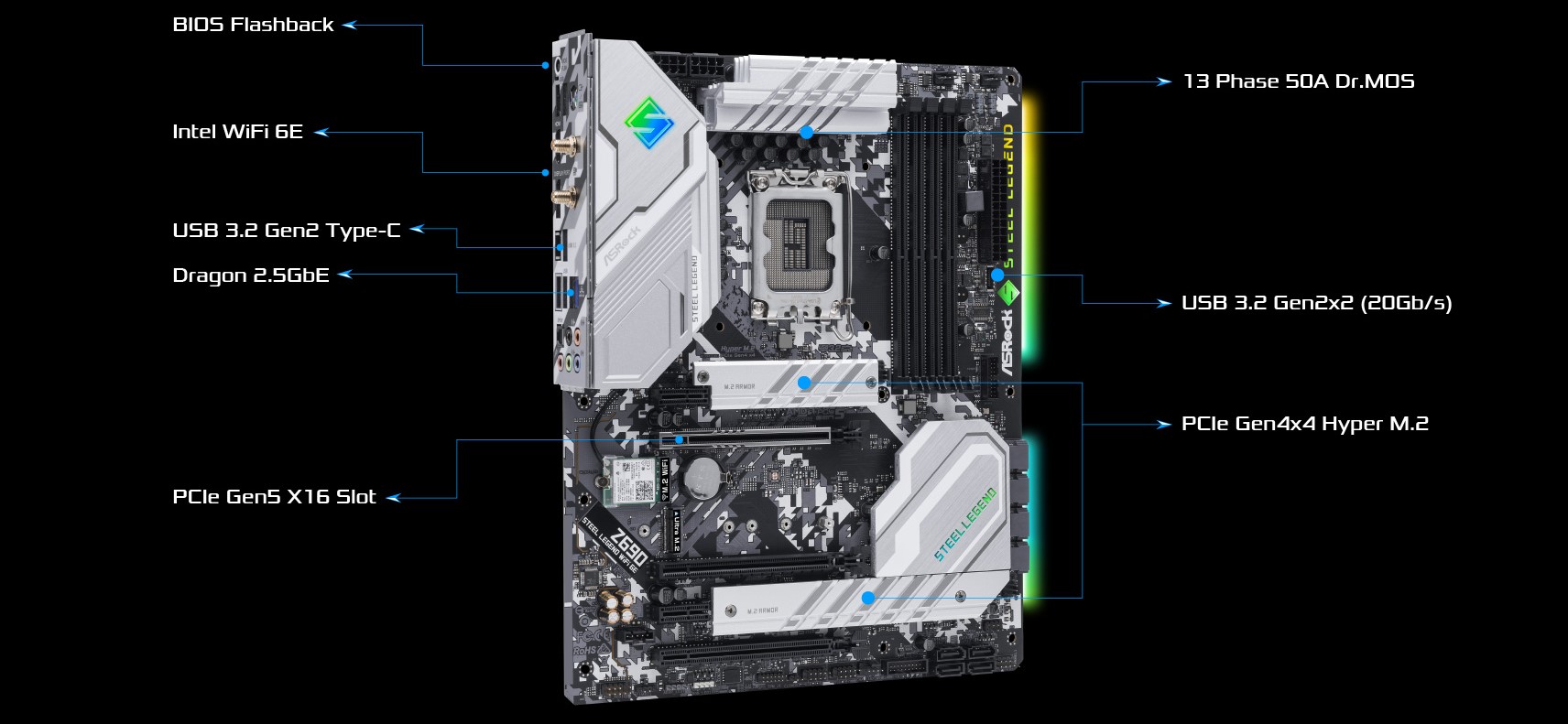 Mainboard ASROCK Z690 STEEL LEGEND WiFi 6E