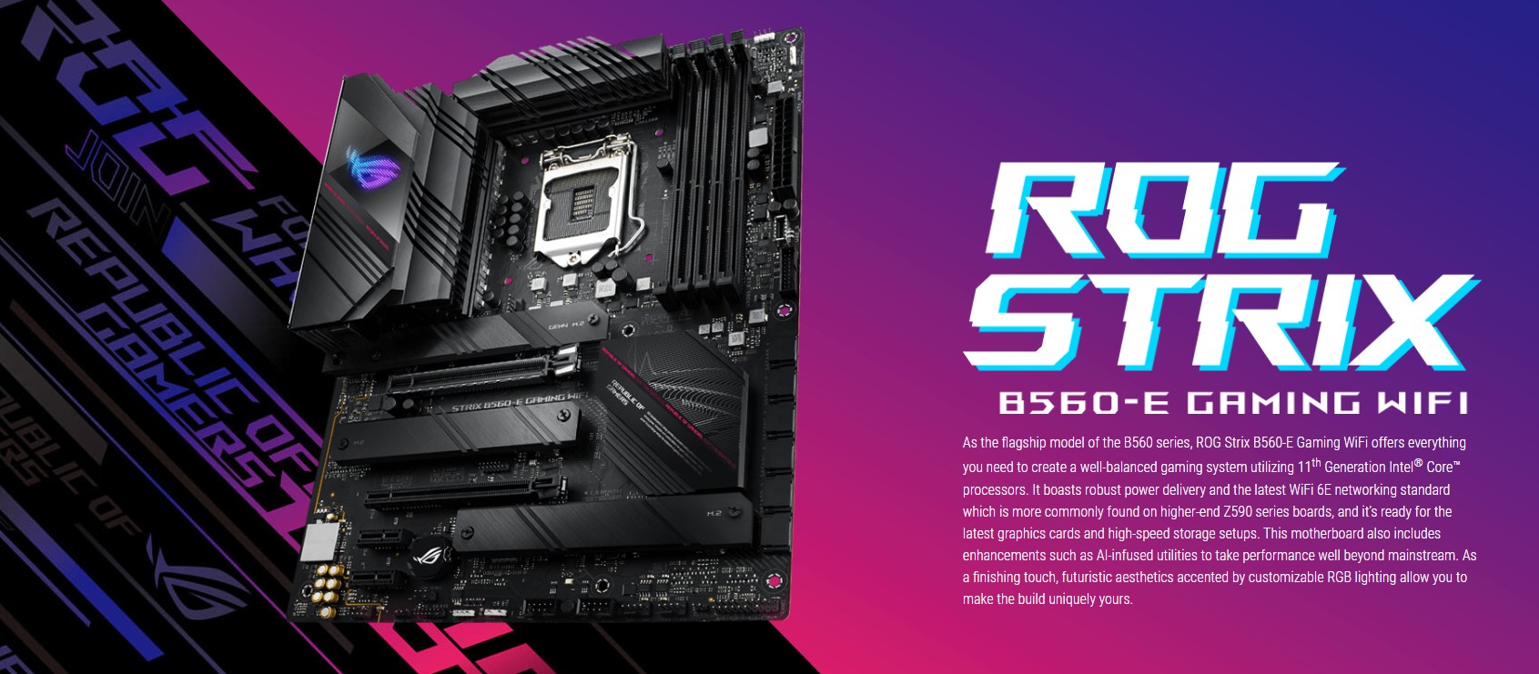 Mainboard ASUS ROG STRIX B560-E GAMING WIFI