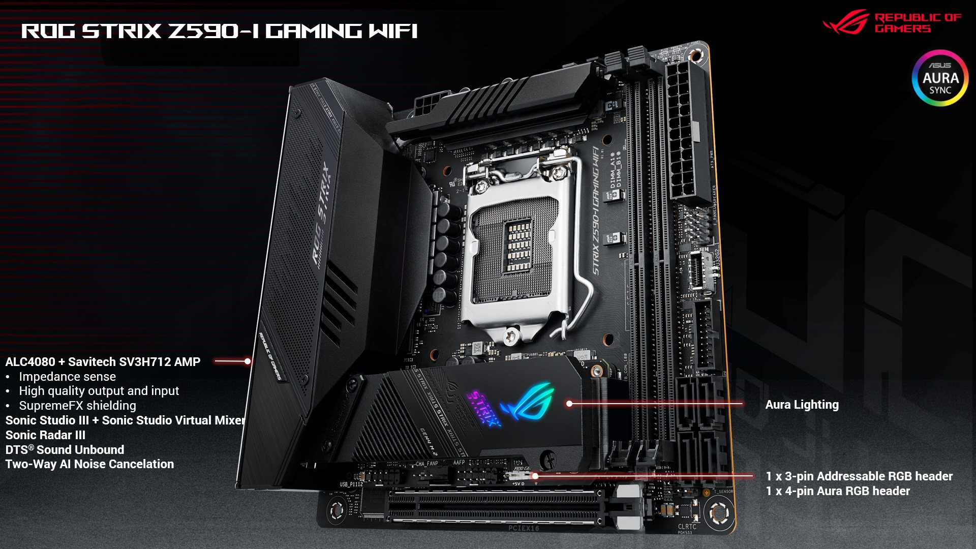 Mainboard ASUS ROG STRIX Z590-I GAMING WIFI