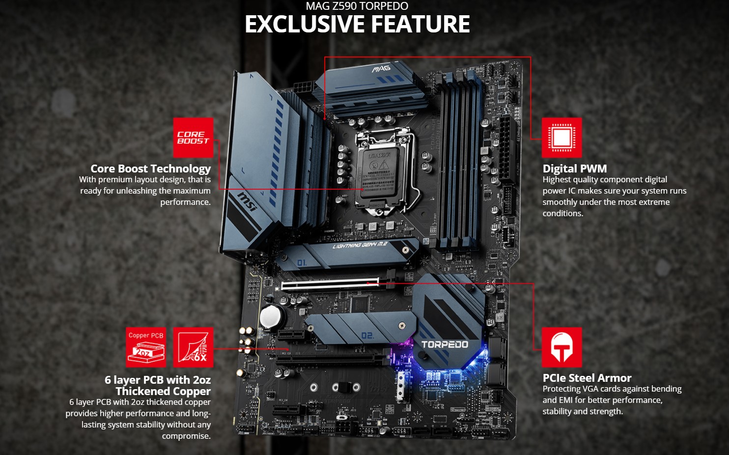 Mainboard MSI Z590 TORPEDO