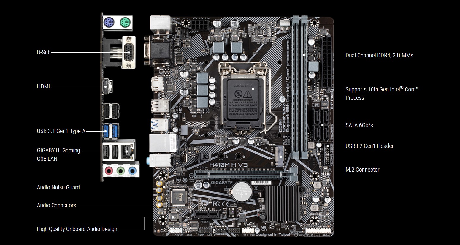 Mainboard Gigabyte H410M-H V3