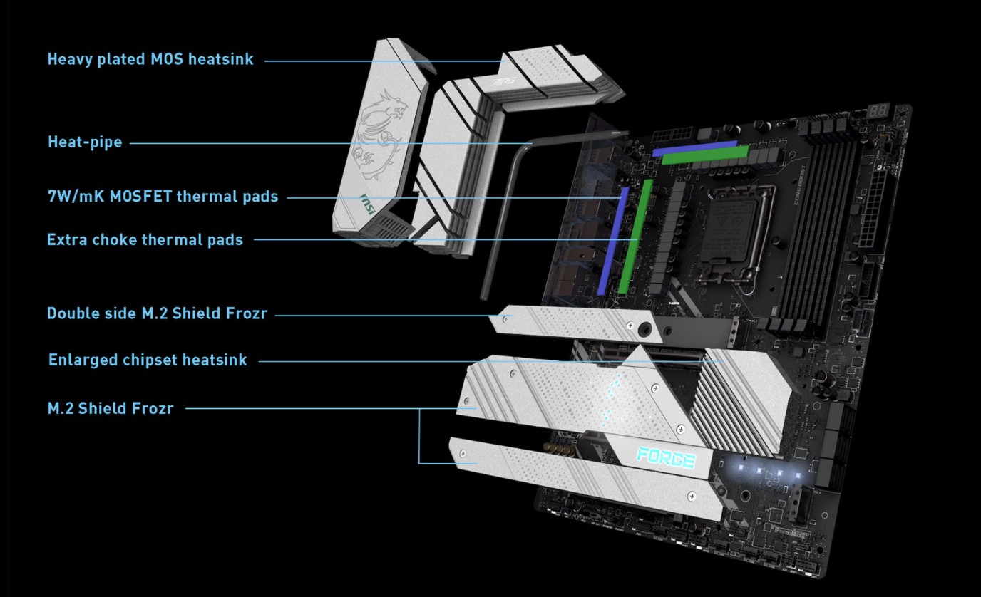 Mainboard MSI MPG Z690 FORCE WIFI (Intel Z690, Socket 1700, ATX, 4 khe RAM DDR5)