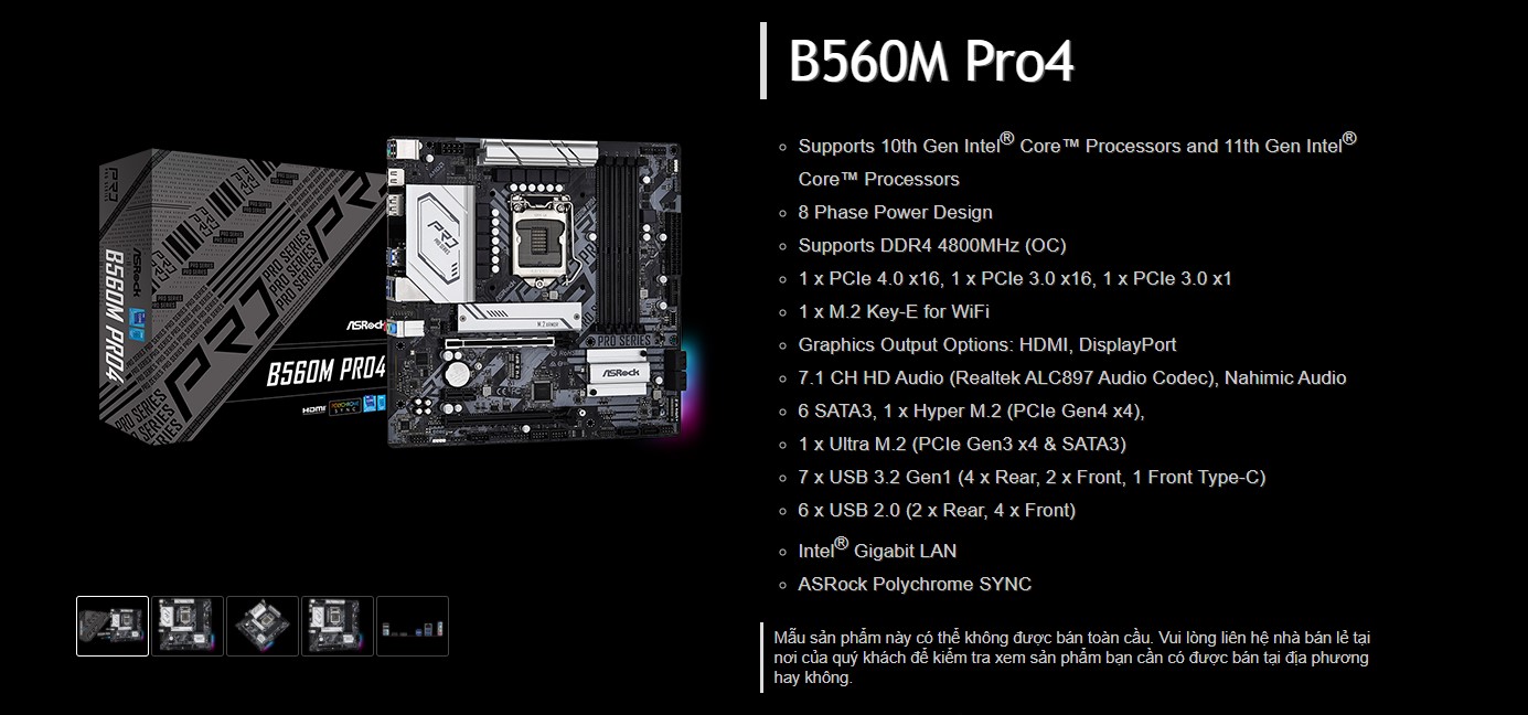 Mainboard ASROCK B560M PRO4