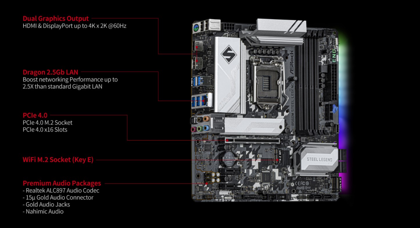 Mainboard ASROCK B560M STEEL LEGEND