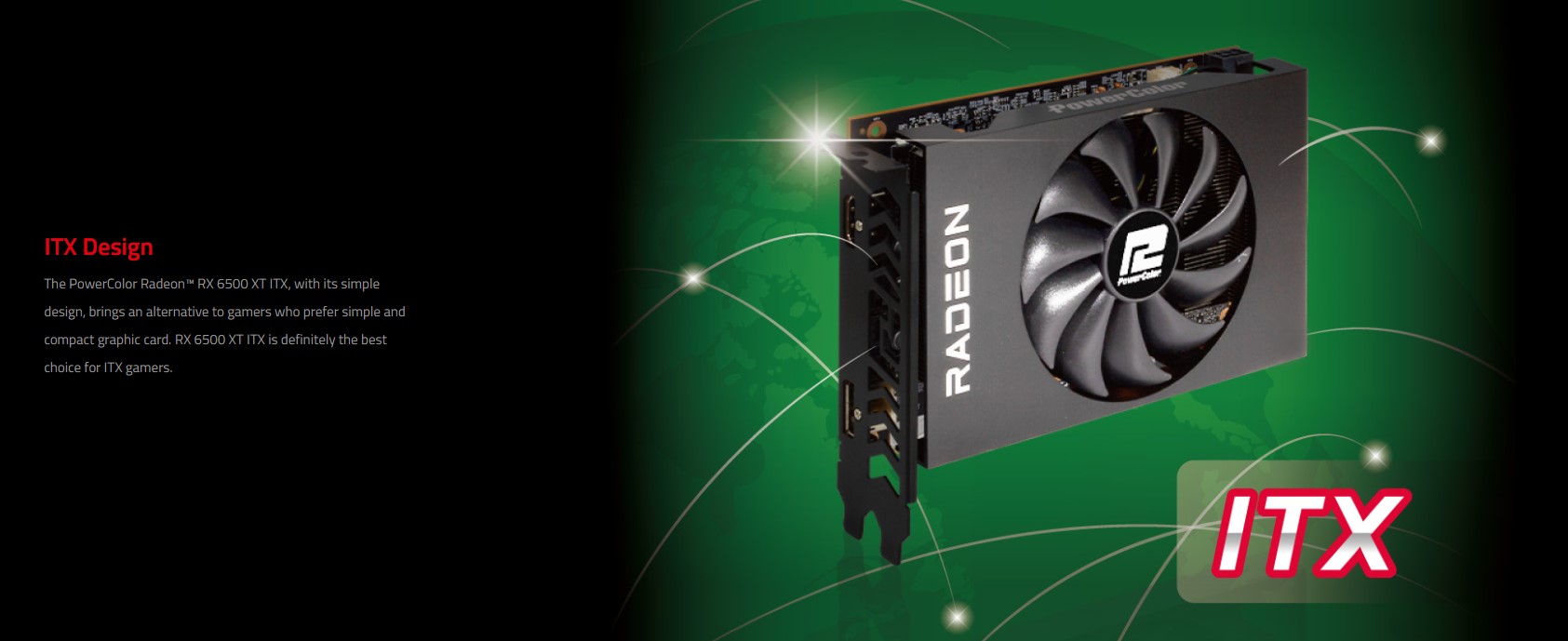 Card màn hình Powercolor ITX RX 6500 XT
