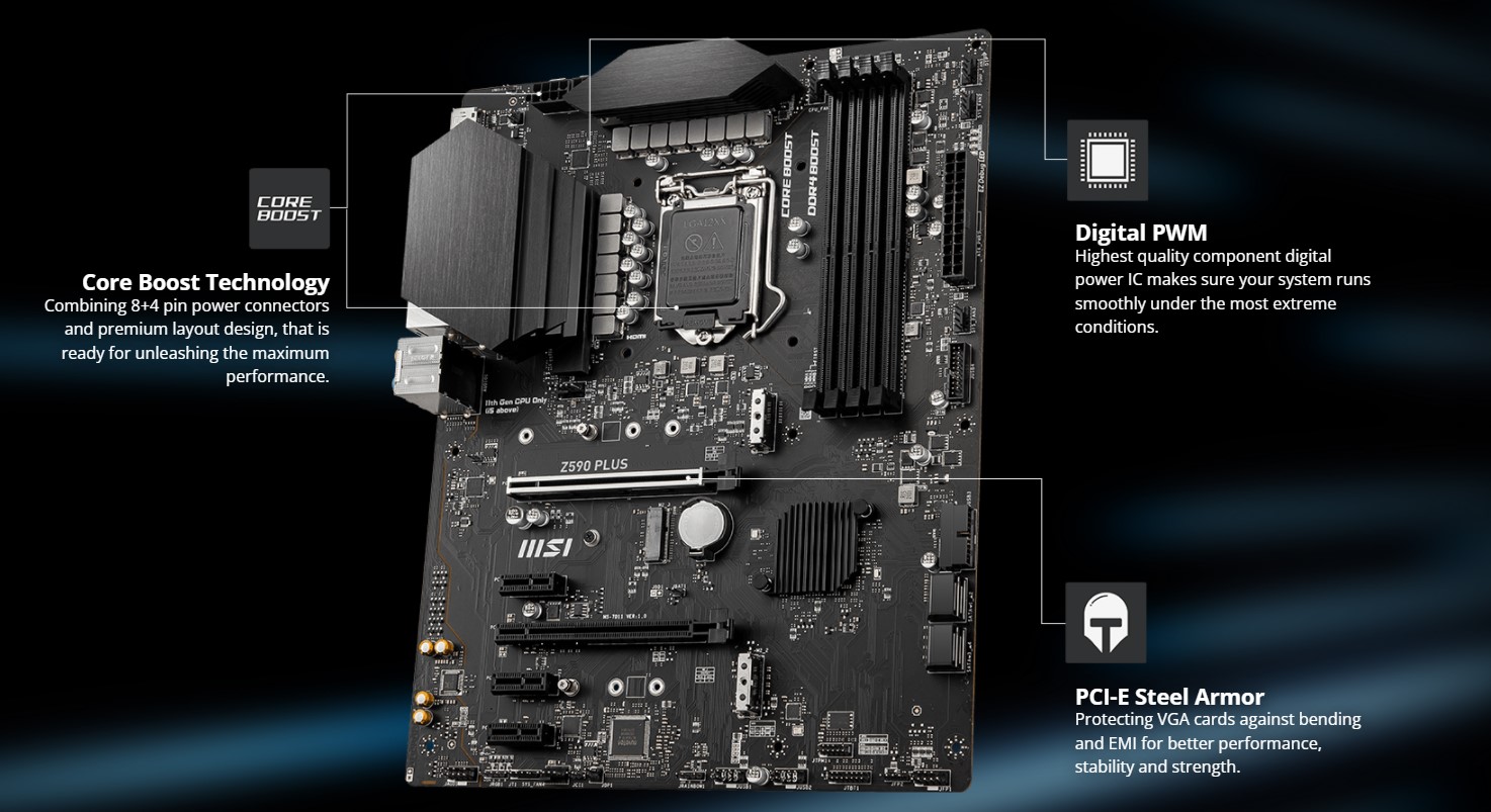 Mainboard MSI Z590 PLUS