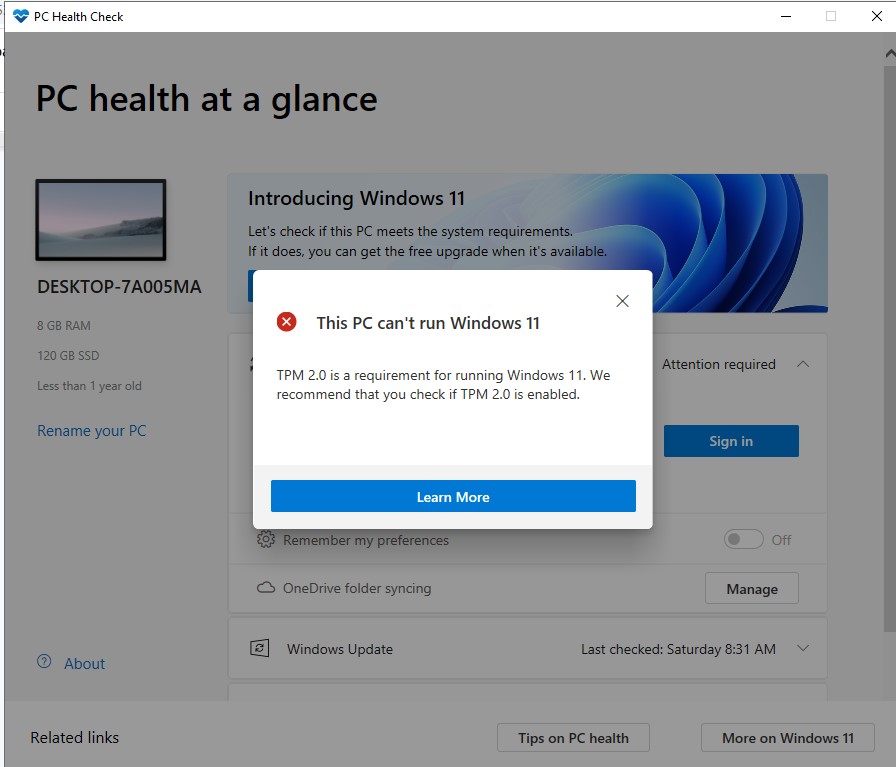 công cụ check xem máy tính tương thích với windows 11 PC Health Check Tool