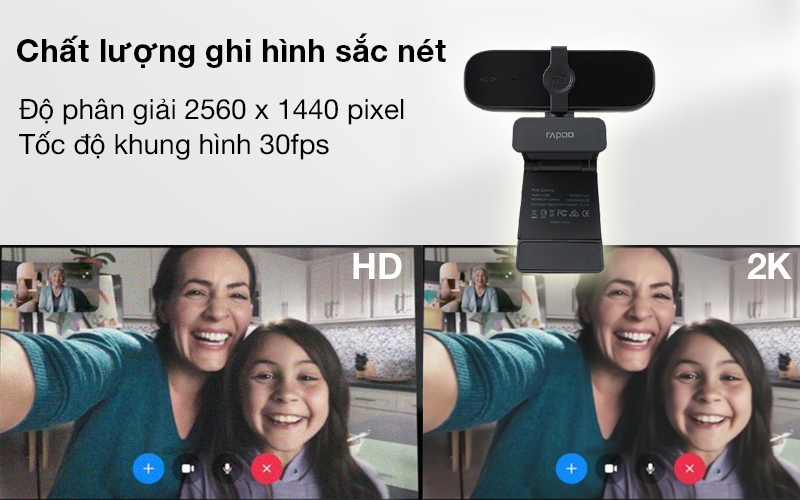 Webcam Rapoo C280 mang chất lượng hình ảnh sắc nét