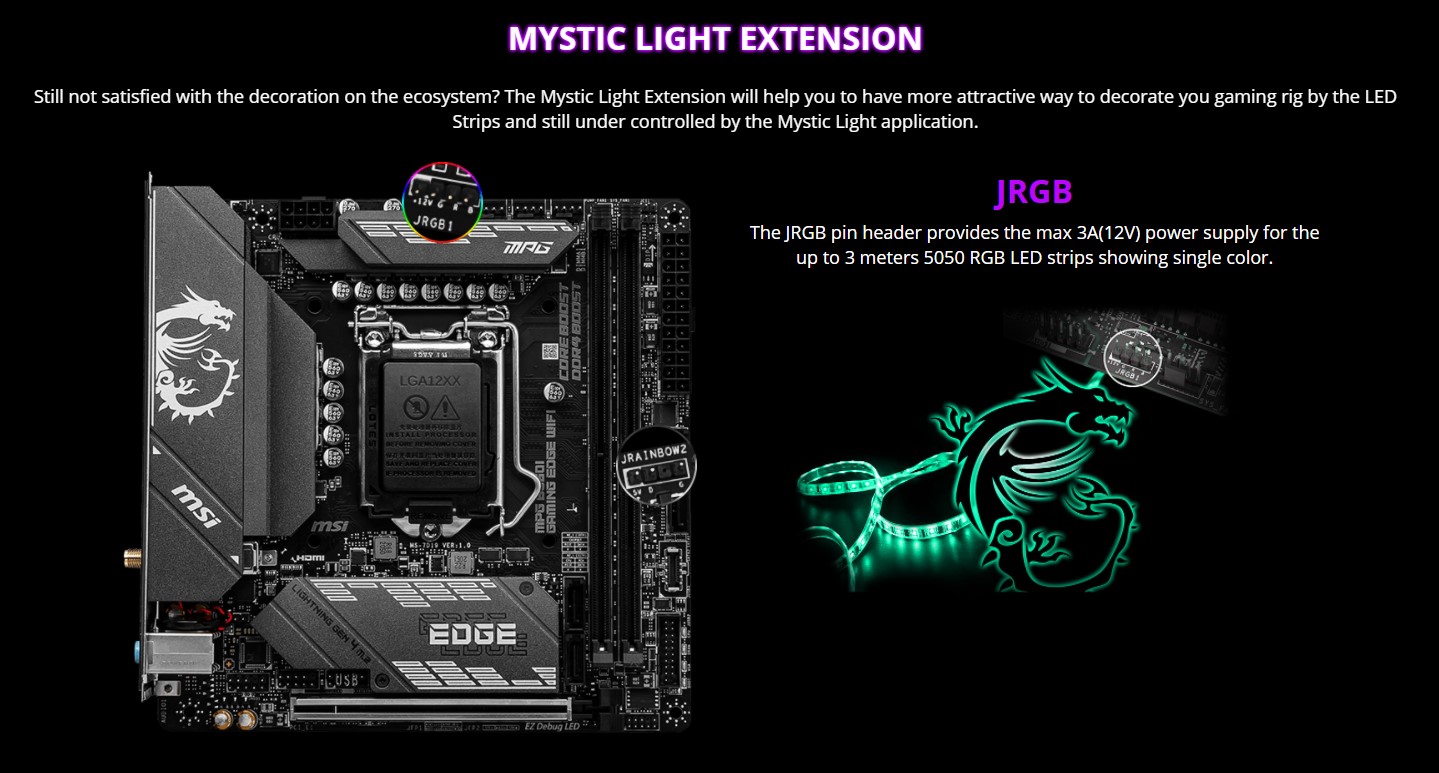 Mainboard MSI B560I GAMING EDGE WIFI