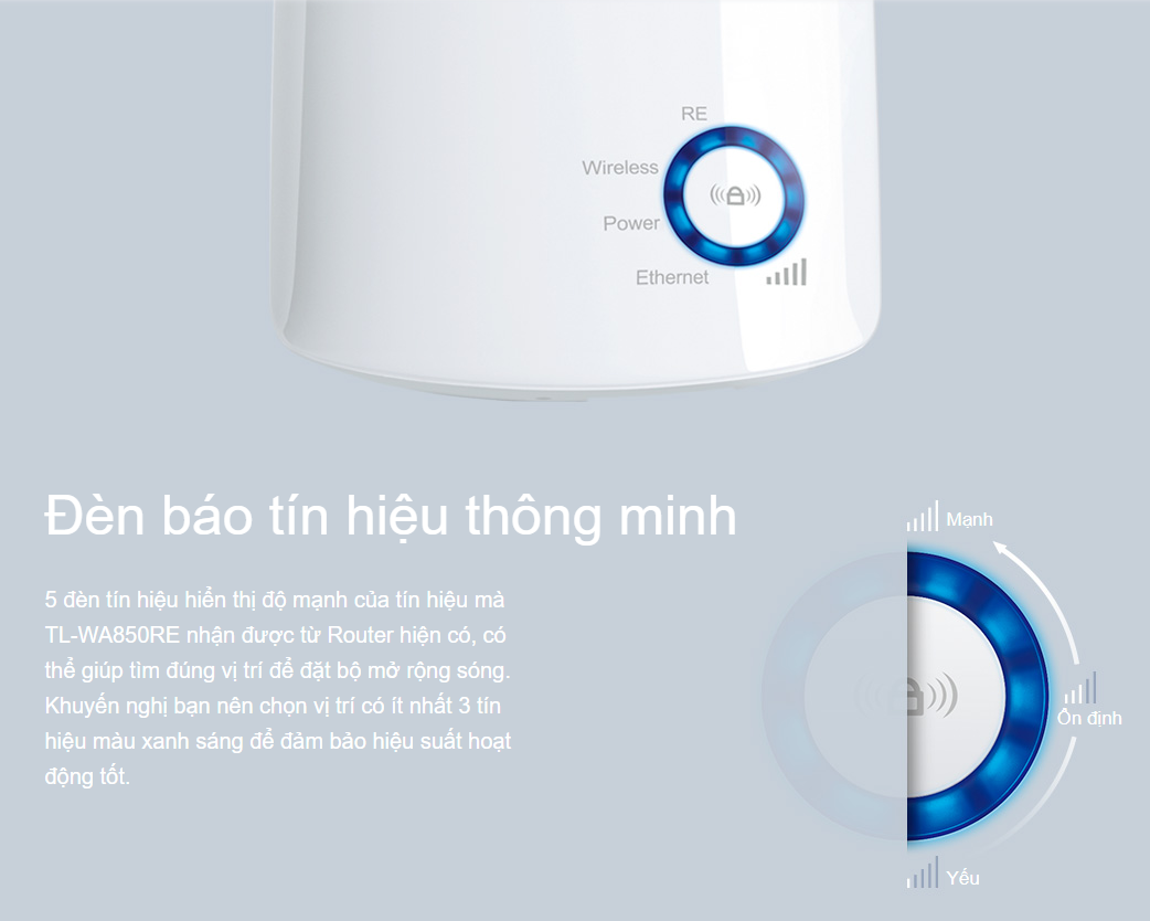 Bộ kích sóng wifi TP-Link TL-WR850RE Tốc độ N300Mbps  4