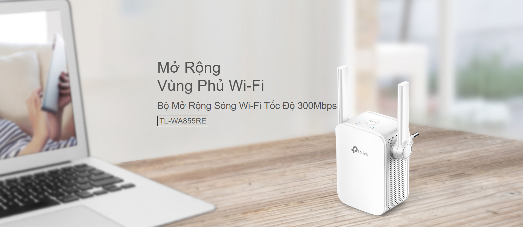 Bộ kích sóng wifi TP-Link TL-WA855RE Tốc độ N300Mbps