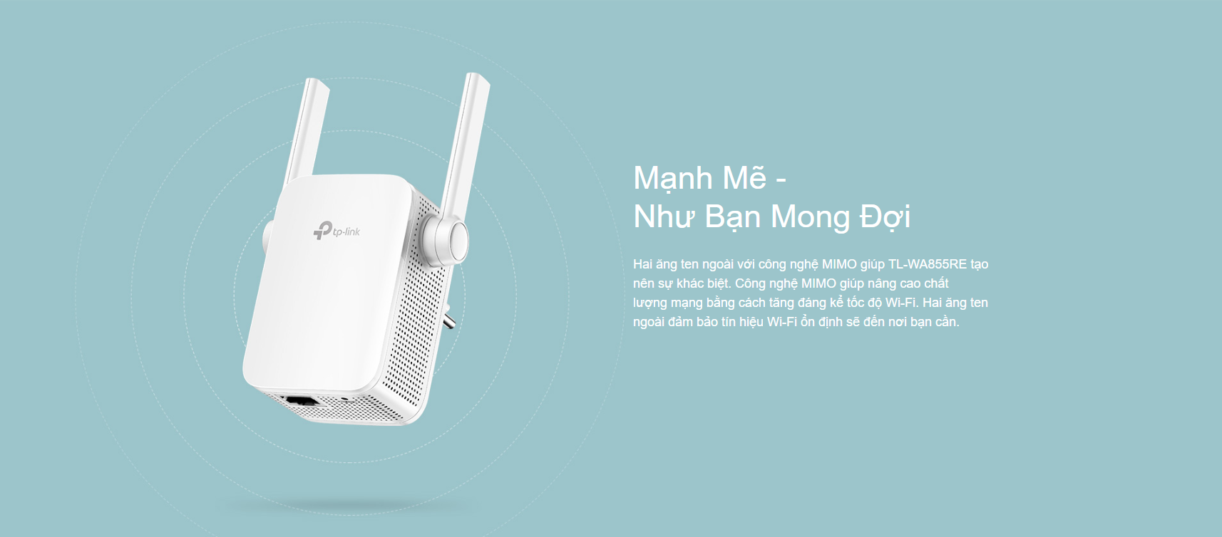 Bộ kích sóng wifi TP-Link TL-WA855RE Tốc độ N300Mbps 1