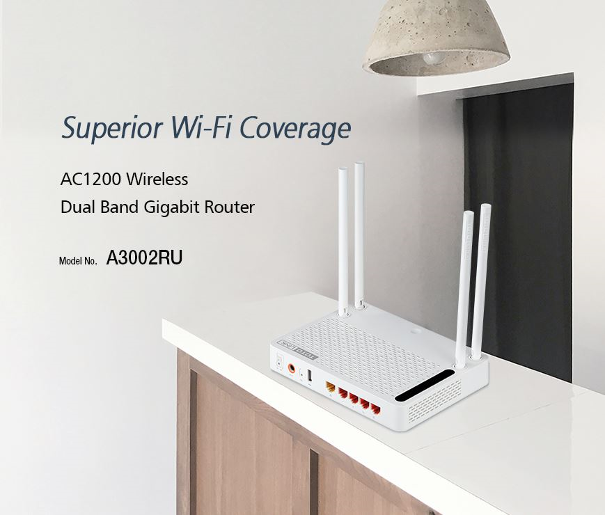 Router wifi Totolink A3002RU Dual Band Wireless AC1200Mbps