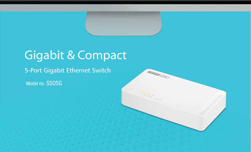 Switch 5 Port 10/100/1000Mbps Totolink S505G