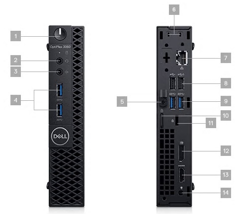 Máy tính để bàn Desktop PC Dell OptiPlex 3060 Micro 42OC360001 i3-8100 Máy tính để bàn Desktop PC Dell OptiPlex 3060 Micro 42OC360001 i3-8100