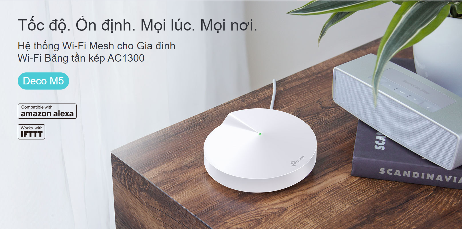 Bộ phát wifi mesh TP-Link Deco M5 1Pack Wireless AC1300Mbps