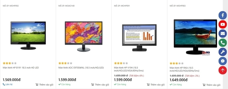 màn hình máy tính giá rẻ
