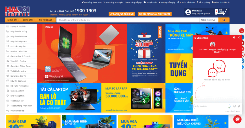 Hướng dẫn mua hàng online tại Hanoicomputer