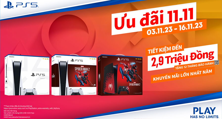 Khuyến mãi Playstation 5 Sony Việt Nam tháng 11